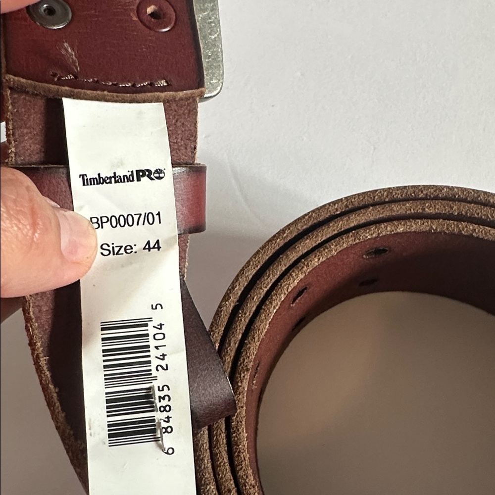 Timberland Men's Brown Leather Belt - Picture 4 of 6